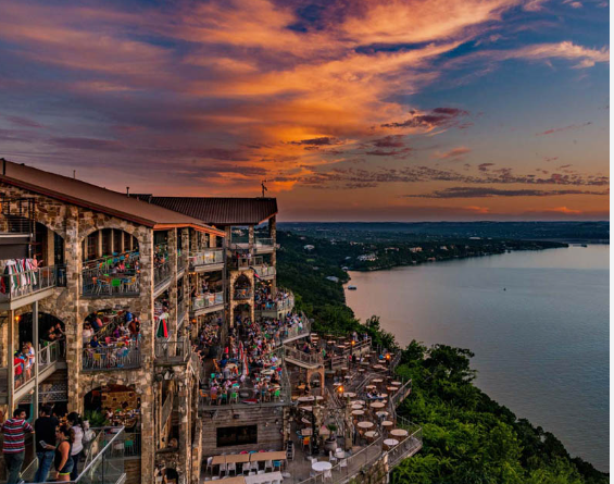 the oasis, lake travis, sunset from the oasis on lake travis, safest areas in austin, best places to stay in austin, safest places to stay in austin, how safe is austin, where to stay, visiting austin, austin wedding venue, cheap wedding venue austin, affordable, budget wedding venue, austin bride, engaged in austin
